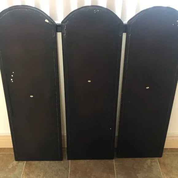 3 ARCHED AGED ANTIQUED 8 PANEL MIRRORS - Picture 2 of 11